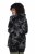 Ulla Popken 842758 Ziedaina flīsa jaka ar kapuci Melns - Fleece apģērbs - 
