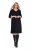 Ulla Popken 843326 Džempera kleita ar 3/4 piedurknēm Melns - Sporta auduma kleitas - 