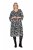 Ulla Popken 845825 Ziedaina midi kleita ar 3/4 piedurknēm Melns - Midi kleitas - Midi kleitas lielajos izmēros