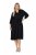 Ulla Popken 846373 Midi kleita ar sasienamu jostu Melns - Midi kleitas - Midi kleitas lielajos izmēros
