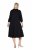 Ulla Popken 846373 Midi kleita ar sasienamu jostu Melns - Midi kleitas - Midi kleitas lielajos izmēros
