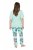 Ulla Popken 846971 Pidžama ar rakstu Gaiši zaļš - Pidžamas/Loungewear - 