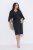 Ulla Popken 847909 Ziedaina midi kleita Melns - Midi kleitas - Midi kleitas lielajos izmēros
