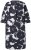 Ulla Popken 848061 Ziedaina midi kleita ar 3/4 piedurknēm Melns - Midi kleitas - Midi kleitas lielajos izmēros