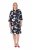 Ulla Popken 848061 Ziedaina midi kleita ar 3/4 piedurknēm Melns - Midi kleitas - Midi kleitas lielajos izmēros