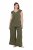 Ulla Popken 848131 Pidžama ar mežģīnēm Olīvzaļš - Pidžamas/Loungewear - 