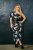 Ulla Popken 848510 Ziedaina midi kleita Melns - Midi kleitas - Midi kleitas lielajos izmēros