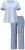 Ulla Popken 849850 Pidžama ar rūtām Gaiši zils - Pidžamas/Loungewear - 
