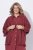 Ulla Popken 849860 Kimono Rūsgani sarkans - Kardigani - Adītas jakas lielizmērā