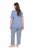 Ulla Popken 850045 Pidžama ar īsām piedurknēm Gaiši zils - Pidžamas/Loungewear - 