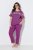 Ulla Popken 850403 Pidžama ar ziediem Violets - Pidžamas/Loungewear - 