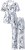 Ulla Popken 850441 Pidžama ar rakstu Pienbalts - Pidžamas/Loungewear - 
