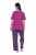 Ulla Popken 850864 3 daļu pidžamas komplekts ar rūtām Violets - Pidžamas/Loungewear - 