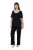 Ulla Popken 851245 Pidžama ar svītrām Melns - Pidžamas/Loungewear - 