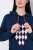 Ulla Popken 851749 Mājas kleita ar rūtām un kapuci Tumši zils - Pidžamas/Loungewear - 