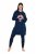 Ulla Popken 851749 Mājas kleita ar rūtām un kapuci Tumši zils - Pidžamas/Loungewear - 