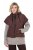 Ulla Popken 851785 Oversize stepēta veste ar kapuci Brūns - Vestes - 