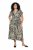 Ulla Popken 852257 Rakstaina maksi kleita Taupe - Maxi kleitas - Sieviešu maxi kleitas lielos izmēros