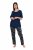Ulla Popken 852577 Pidžama ar rakstu Tumši zils - Pidžamas/Loungewear - 