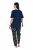 Ulla Popken 852577 Pidžama ar rakstu Tumši zils - Pidžamas/Loungewear - 