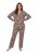 Ulla Popken 852649 Pidžama ar rakstu un krekla apkakli Brūns - Pidžamas/Loungewear - 