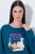 Ulla Popken 852710 Mājas džemperis ar garām piedurknēm Petrolejas - Pidžamas/Loungewear - 