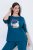 Ulla Popken 852710 Mājas džemperis ar garām piedurknēm Petrolejas - Pidžamas/Loungewear - 