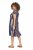 Ulla Popken 852771 Svītraina kleita ar volāniem Tumši zils - Kleitas - Kleitas visiem izmēriem