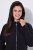 Ulla Popken 853668 Flīsa jaka ar stāvapkakli Melns - Fleece apģērbs - 