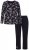Ulla Popken 856134 Pidžama ar ziediem Melns - Pidžamas/Loungewear - 