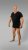 20 Nodi 9001 Short Sleeve V-Neck in Stretch Cotton Black - Apakškrekli - 