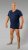 20 Nodi 9001 Short Sleeve V-Neck in Stretch Cotton Navy - Apakškrekli -