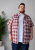 Kam Jeans 6368 Checked Short Sleeve Shirt Red - Krekli - Krekli - 2XL-8XL
