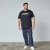 North Latitude Mountain T-Shirt V-Neck Melna - TALL T-krekli - T-krekli gariem vīriešiem