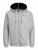 Jack & Jones JCOBERG SWEAT ZIP Hoodie Grey Melange - Džemperi un džemperi ar kapuci - Džemperi - 2XL-14XL