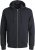 Jack & Jones BRADLEY Zip Hoodi Black - Džemperi un džemperi ar kapuci - Džemperi - 2XL-14XL