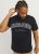 Jack & Jones CALEB VARSITY O-Neck T-Shirt Black - T-krekli - T-krekli - 2XL-14XL