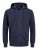 Jack & Jones Basic Sweat Zip Hood Navy Blazer - Džemperi un džemperi ar kapuci - Džemperi - 2XL-14XL