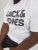 Jack & Jones CORP Logo T-Shirt White w Large Black Print - T-krekli - T-krekli - 2XL-14XL