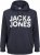 Jack & Jones CORP LOGO Large Print Hoodie Navy Blazer - Džemperi un džemperi ar kapuci - Džemperi - 2XL-14XL