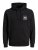 Jack & Jones JJLOCK SWEAT HOOD Black - Džemperi un džemperi ar kapuci - Džemperi - 2XL-14XL
