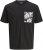Jack & Jones Split Pocket Print T-Shirt Black - T-krekli - T-krekli - 2XL-14XL