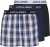 Jack & Jones Saigon Blue/Red Check Woven Boxers 3-Pack Navy Blazer - Apakšveļa un peldšorti - Apakšveļa - 2XL-8XL
