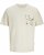  Jack & Jones Tavira Aop Pocket Crew Neck T-Shirt Antique White - T-krekli - T-krekli - 2XL-14XL