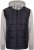 Kam Jeans KV135 Quilted Zip Thru Hoody with Padded Body & Jersey Sleeves Navy TALL SIZES - VĪRIEŠU APĢĒRBS MT-6XLT - Apģērbs gariem vīriešiem