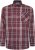 Kam Jeans P038 LS Premium Cotton Check Shirt Wine - Krekli - Krekli - 2XL-8XL