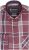 Kam Jeans P038 LS Premium Cotton Check Shirt Wine - Krekli - Krekli - 2XL-8XL