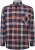 Kam Jeans P038 LS Premium Cotton Check Shirt Navy - Krekli - Krekli - 2XL-8XL