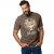 JP1880 T-Shirt Skull Print Guns N Roses Khaki - T-krekli - T-krekli - 2XL-14XL