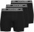 Jack & Jones Solid Boxer 3-Pack Black - Bokseršorti - Vīriešu lielie bokseru šorti